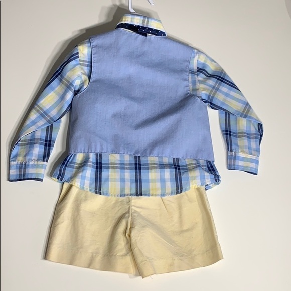 Nautica 4 Piece dapper don Vest Bow Tie Short set little gentleman 24 months - Picture 3 of 6